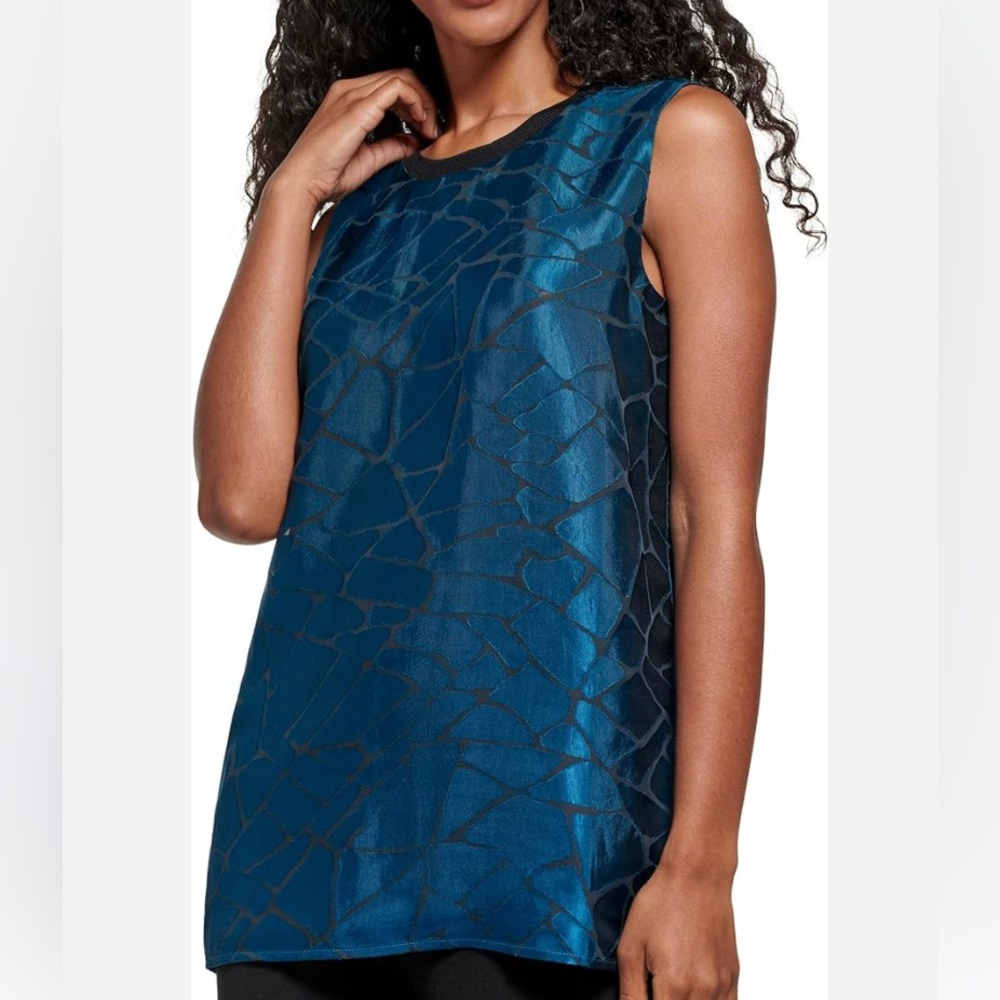 Calvin Klein size large tank blue black new